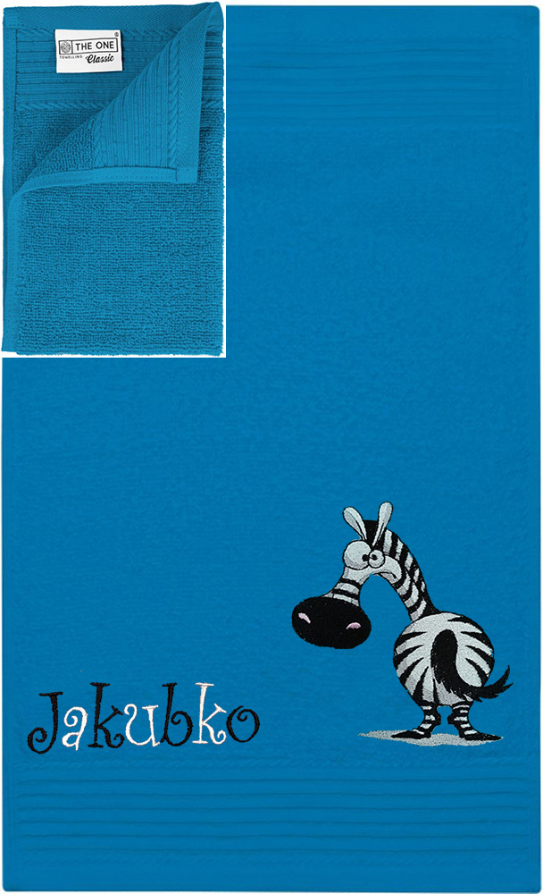 Personalizovateľný vyšívaný detský uterák, vyšívaný dizajn ZEBRA